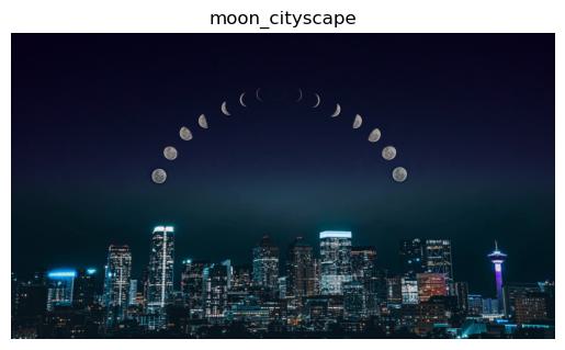 Blended Moon and Cityscape